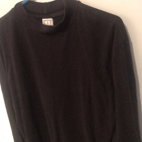 Vintage Gap Original Steve Jobs style black 90’s high crew neck/low turtle SZ M - Picture 2 of 5